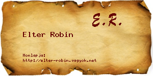 Elter Robin névjegykártya